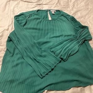 Green Flowy Blouse